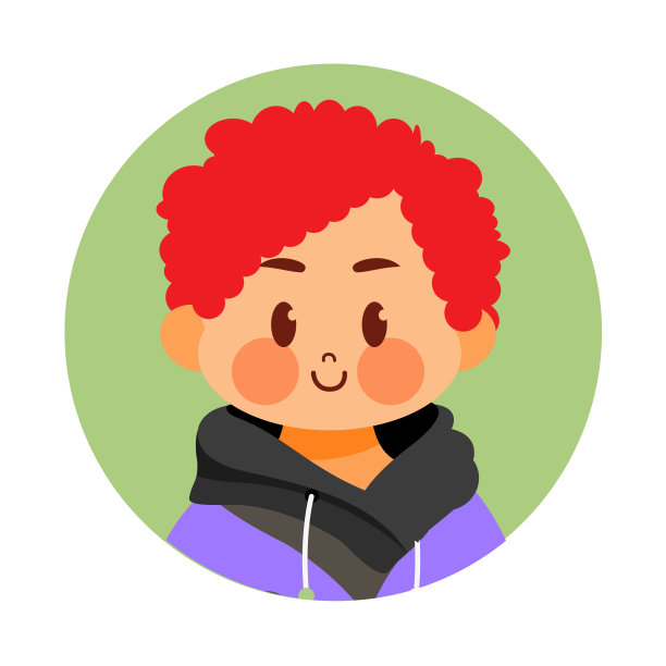 矢量卡通可爱的卡哇伊儿童脸隔离图片下载