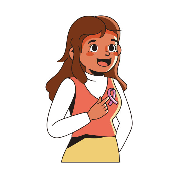 矢量卡通可爱人物世界癌症日图片下载