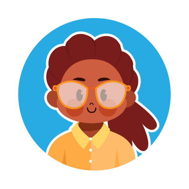 矢量卡通可爱的卡哇伊儿童脸隔离图片下载