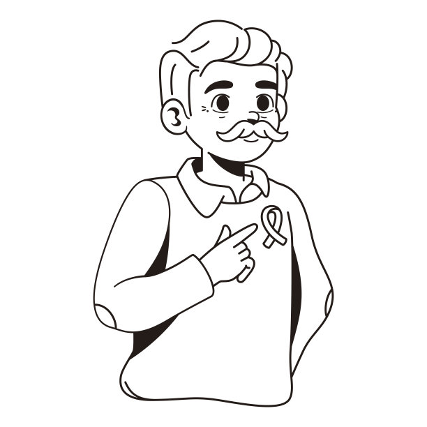 矢量卡通可爱人物世界癌症日图片下载