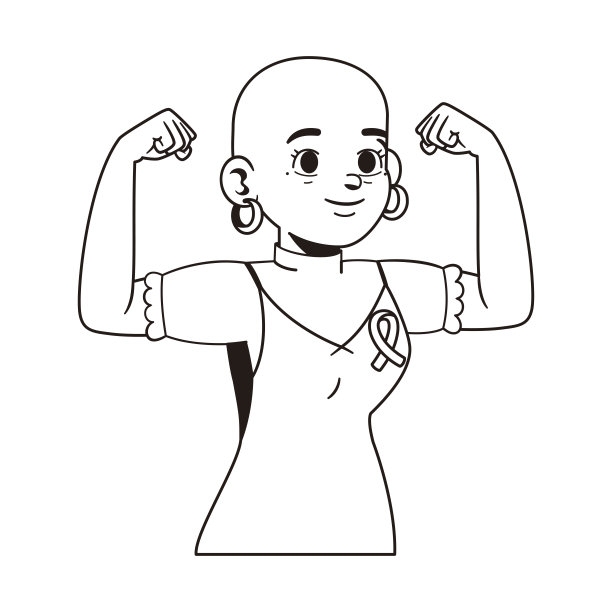 矢量卡通可爱人物世界癌症日图片下载