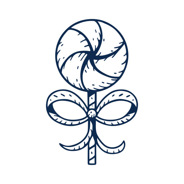 矢量卡通可爱的圣诞糖果插图孤立图片下载