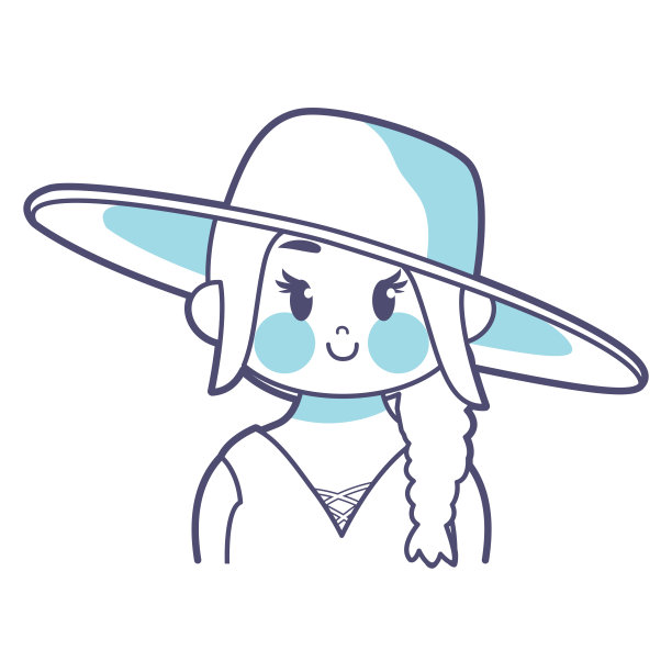 矢量卡通可爱的卡哇伊儿童脸隔离图片下载