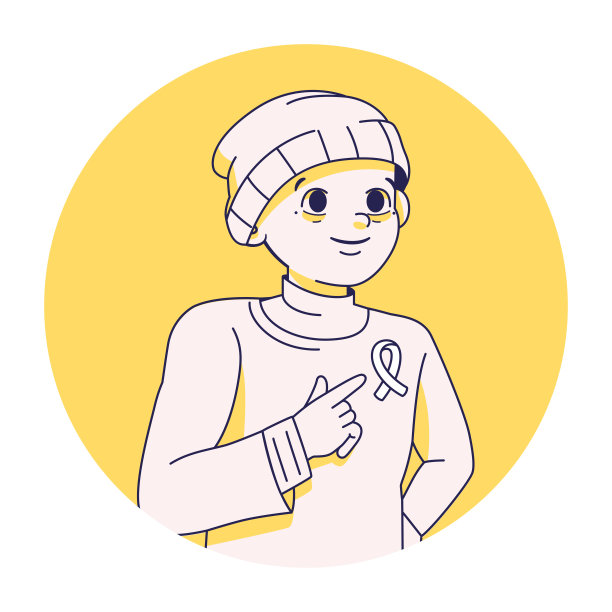 矢量卡通可爱人物世界癌症日图片下载