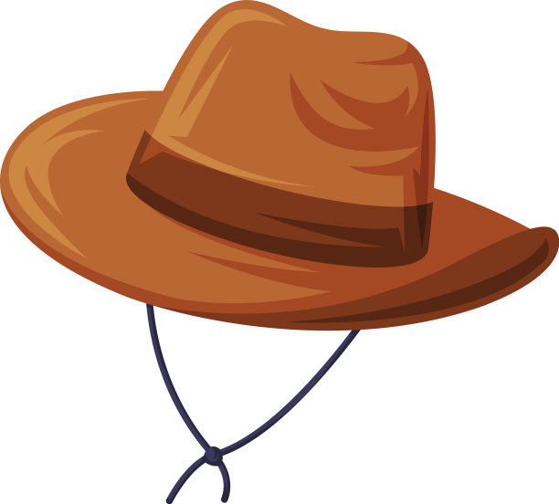 宽檐的棕色牛仔帽，像狂野的西部图片下载
