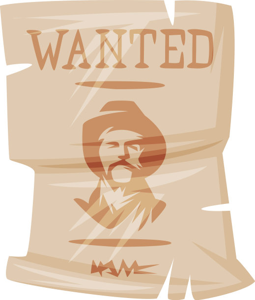 牛仔想要纸海报作为狂野西部的对象图片下载