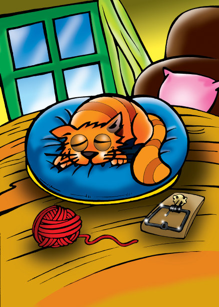 睡觉的猫有背景图片下载