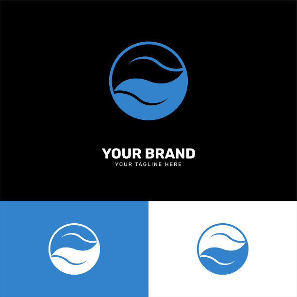 简单的极简主义现代独特的标志设计图片下载