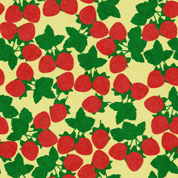 复古草莓无缝鞋(红色和奶油色)图片下载