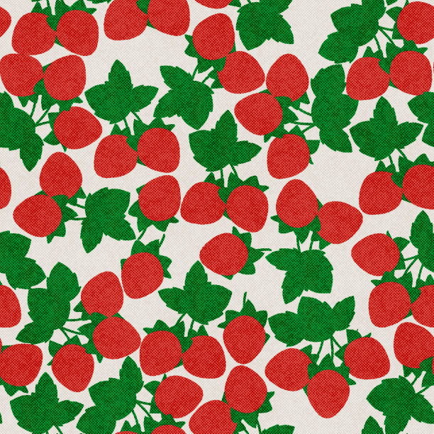 复古草莓无缝(红白)图片下载