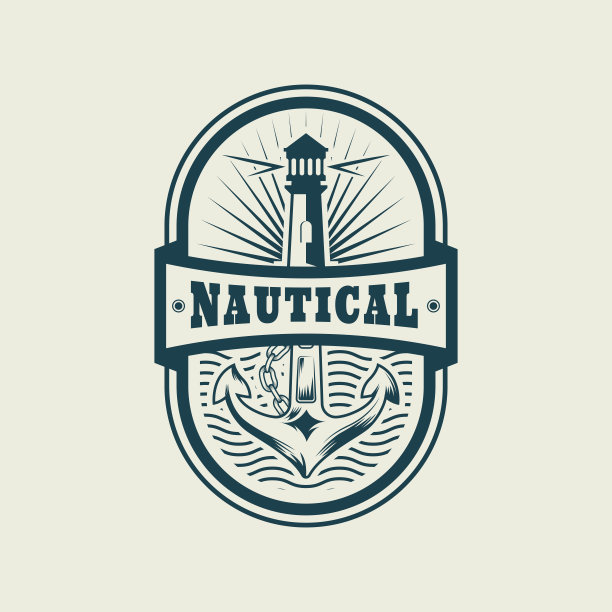 航海单色标志设计模板图片下载