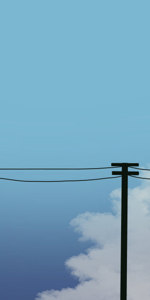 电杆云冷视图壁纸电话图片下载