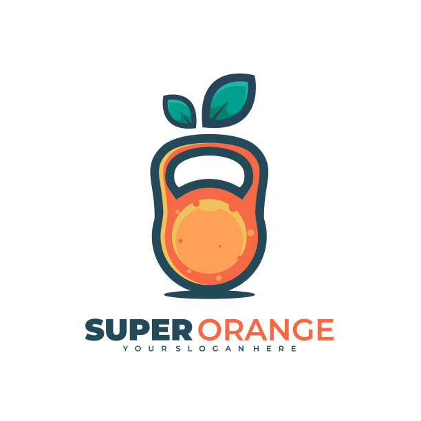 超级橙色插图设计模板矢量图片下载