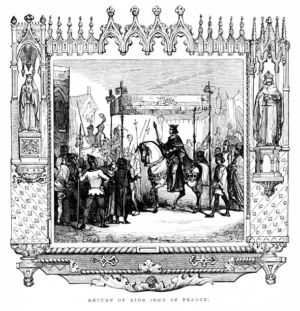 约翰二世回到法国，14世纪欧洲中世纪史图片下载