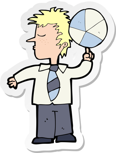 带球的卡通学校男孩贴纸图片下载