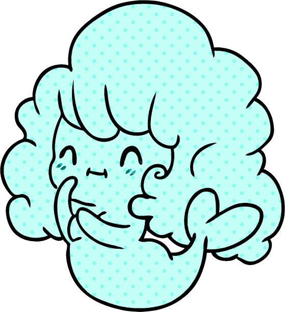 卡通插图可爱可爱的鬼怪美人鱼图片下载