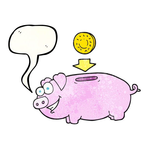 徒手语音泡泡纹理卡通储蓄罐图片下载