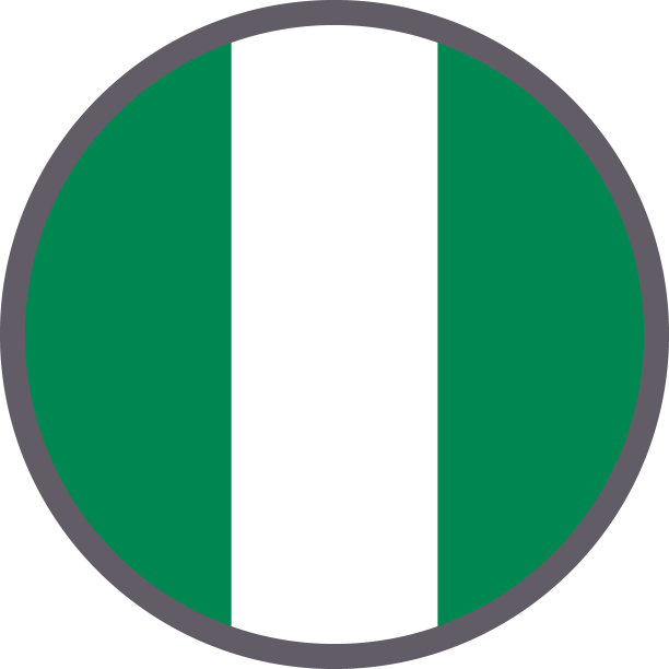尼日利亚国旗图标矢量素材图片下载
