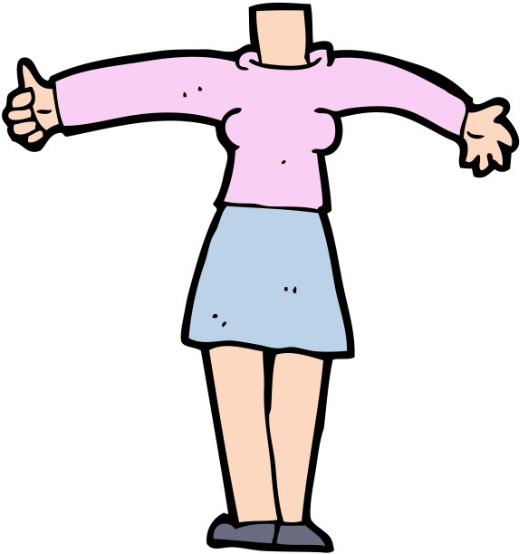 卡通女性身体(添加照片或混搭卡通)图片下载