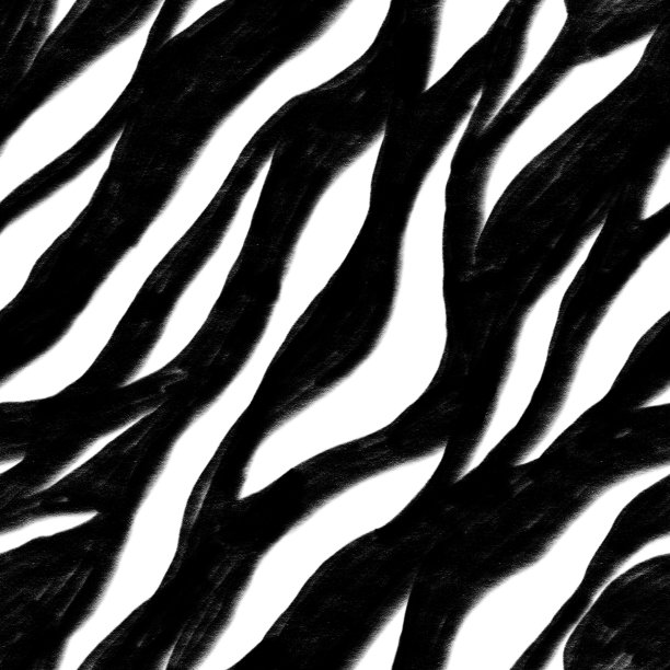 手绘无缝波浪图案。斑马纹理图片下载