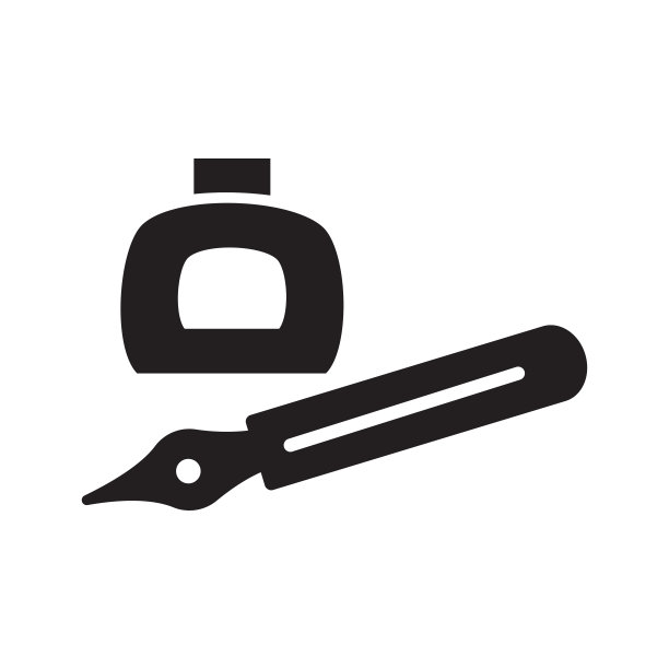 自来水笔图标设计，扁平化风格新潮收藏图片下载