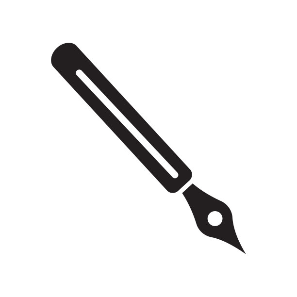 自来水笔图标设计，扁平化风格新潮收藏图片下载