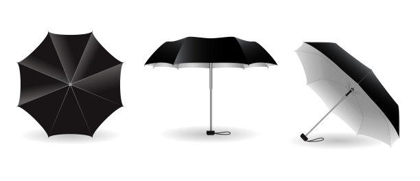 一套各种类型的现实迷你伞。图片下载