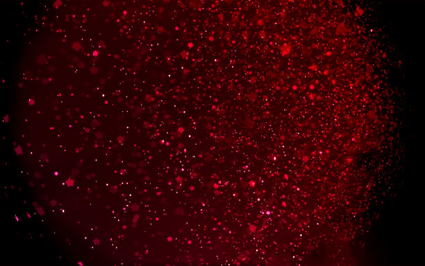 圣诞灯上的红色散景闪光或模糊的背景。图片下载