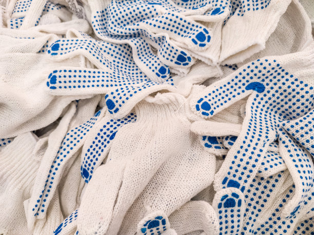 很多新的纺织工作手套图片下载