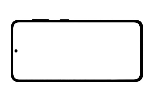 透明背景上的透明智能手机屏幕图片下载