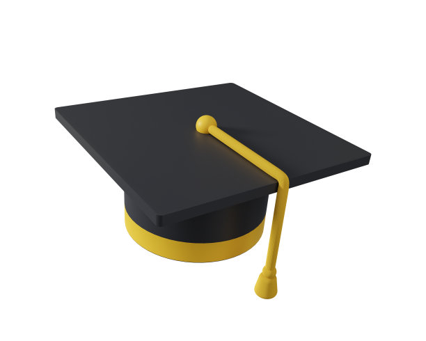 砂浆板三维插图孤立的白色背景。学术帽三维插图图片下载