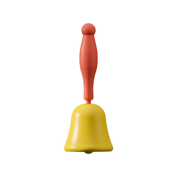 学校钟的三维插图孤立的白色背景。教育理念与3d学校钟插图在白色背景图片下载