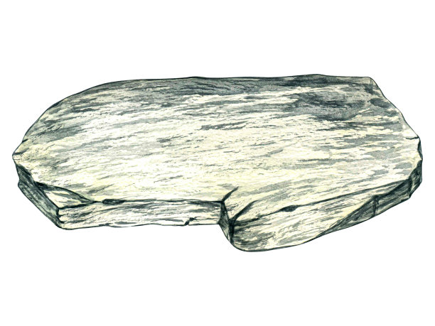 水彩石头。山的碎片形状。断块。岩石艺术。林地手绘自然插图儿童设计，明信片，海报和印刷图片下载
