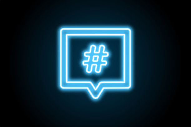 标签霓虹灯符号标志图标图片下载