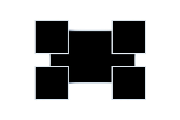 照片与黑色空白隔离在白色背景。摄影模板。记忆图像。三维渲染图片下载