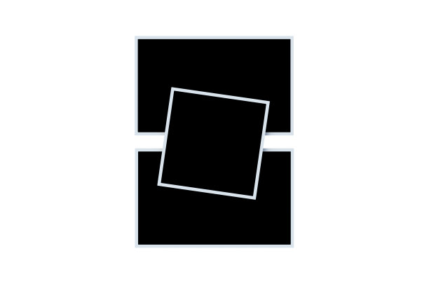 照片与黑色空白隔离在白色背景。摄影模板。记忆图像。三维渲染图片下载