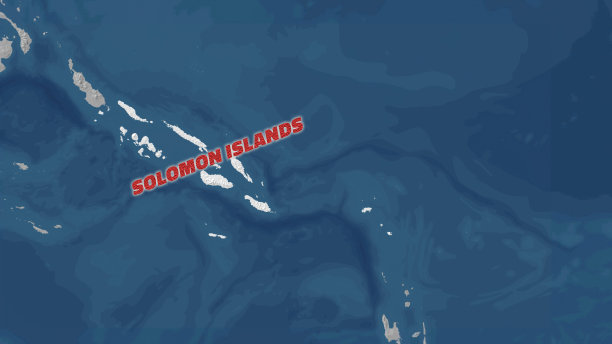 世界地图上的所罗门群岛图片下载