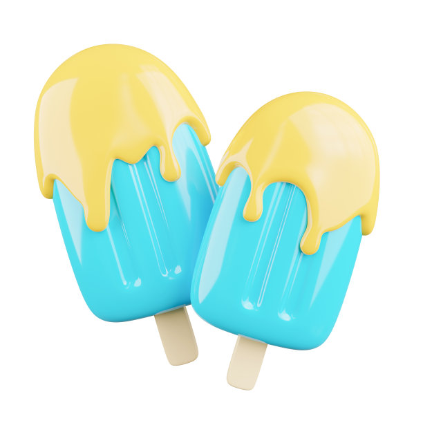 冰淇淋的3d渲染。图片下载