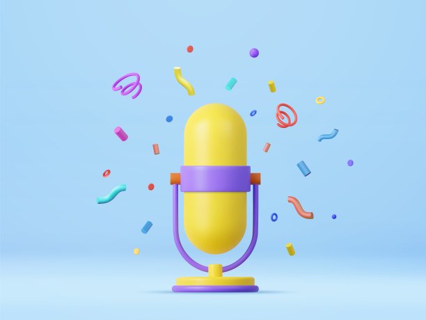 3d播客麦克风支架，音频设备图片下载