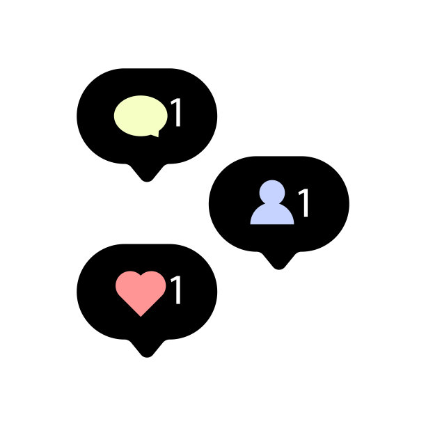 设计元素的通知图标向量图片下载