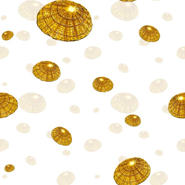 贝壳黄色可爱图案水彩素描图片下载