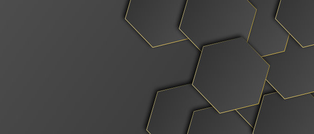 摘要渐变灰色和黑色剪纸风格的背景与金色的光组合图片下载