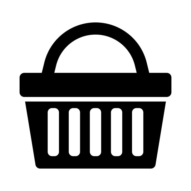 购物篮图标-矢量插图。购物车，包，网上购买，零售矢量插图设计在白色背景。图片下载