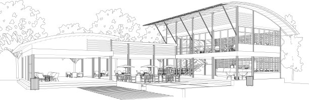 咖啡店的3D插图图片下载