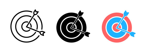 目标图标。目标图标矢量。目标营销图标矢量eps 10图片下载