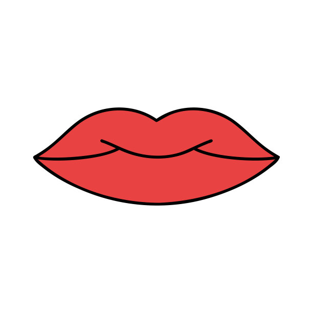 复古嘴唇绝妙的手绘插图图片下载