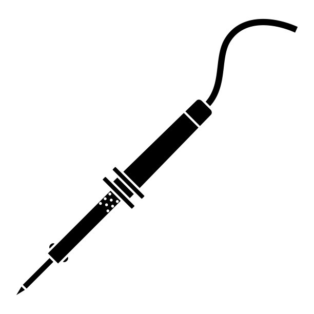 烙铁孤立矢量剪影。图片下载