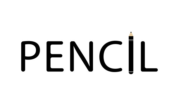 铅笔书法与铅笔图标矢量插图图片下载