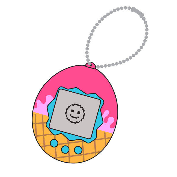 复古数字口袋宠物游戏。图片下载