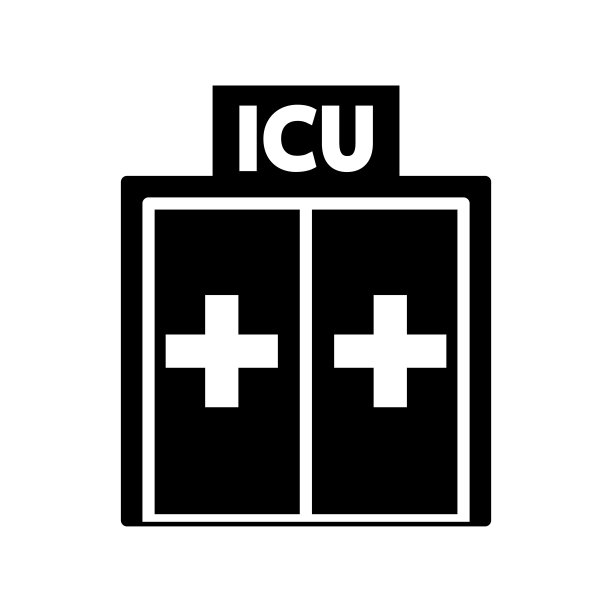 ICU病房图标设计，扁平化风格新潮收藏图片下载